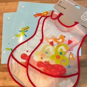IKEA Barnslig Djur placemats and bibs